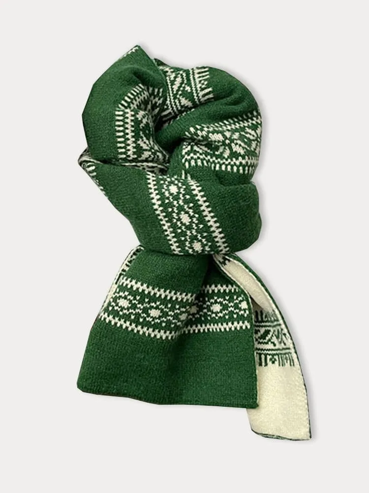 Fashion Jacquard Knit Scarf