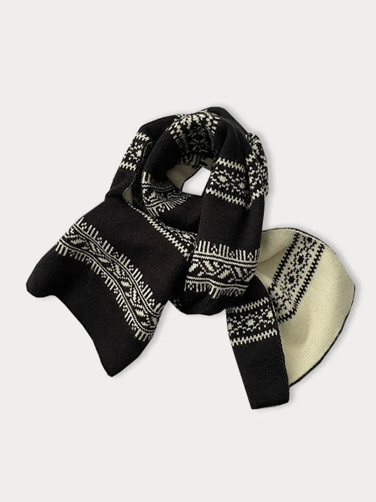 Fashion Jacquard Knit Scarf
