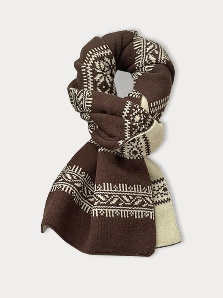 Fashion Jacquard Knit Scarf
