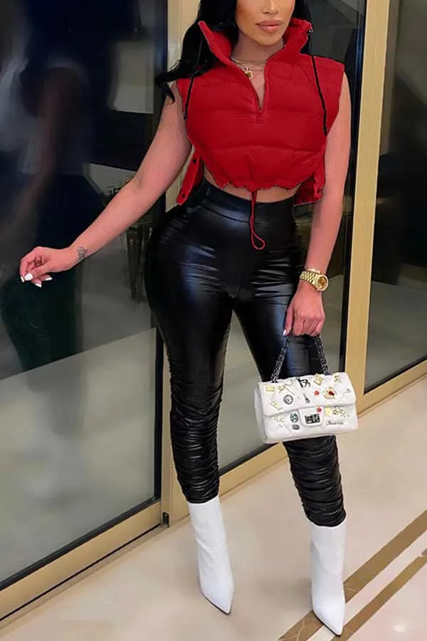 Fashion Winter Plus Size Sleeveless Solid Color Tank