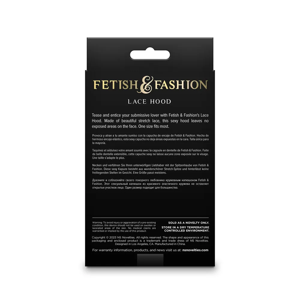 Fetish & Fashion Lace Hood Black