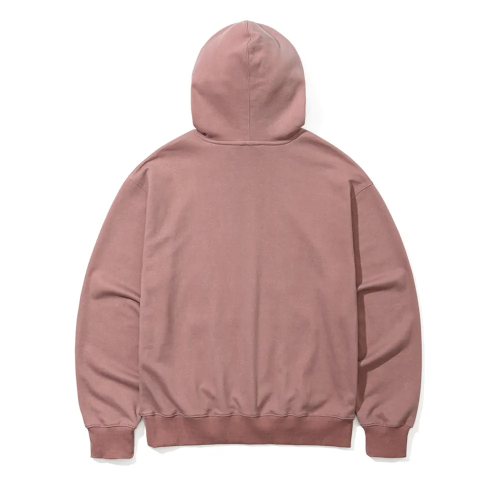 FLOWING LOGO PRINTING PIGMENT HOODIE INDY PINK