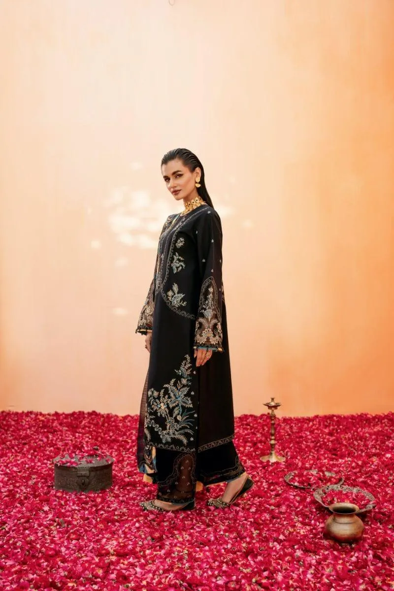 Fozia Khalid - Jade Black - Embroidered - 3 Piece