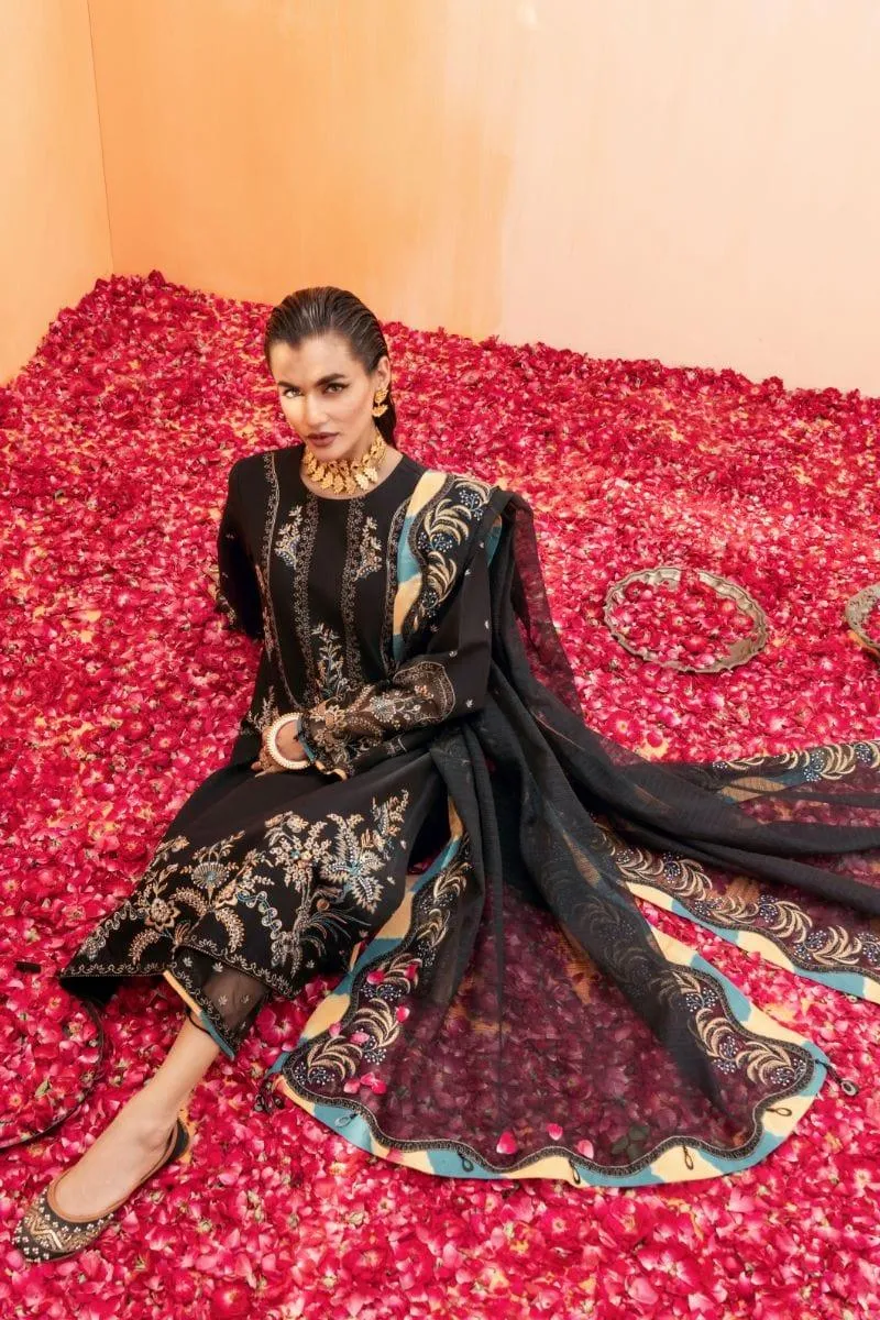 Fozia Khalid - Jade Black - Embroidered - 3 Piece
