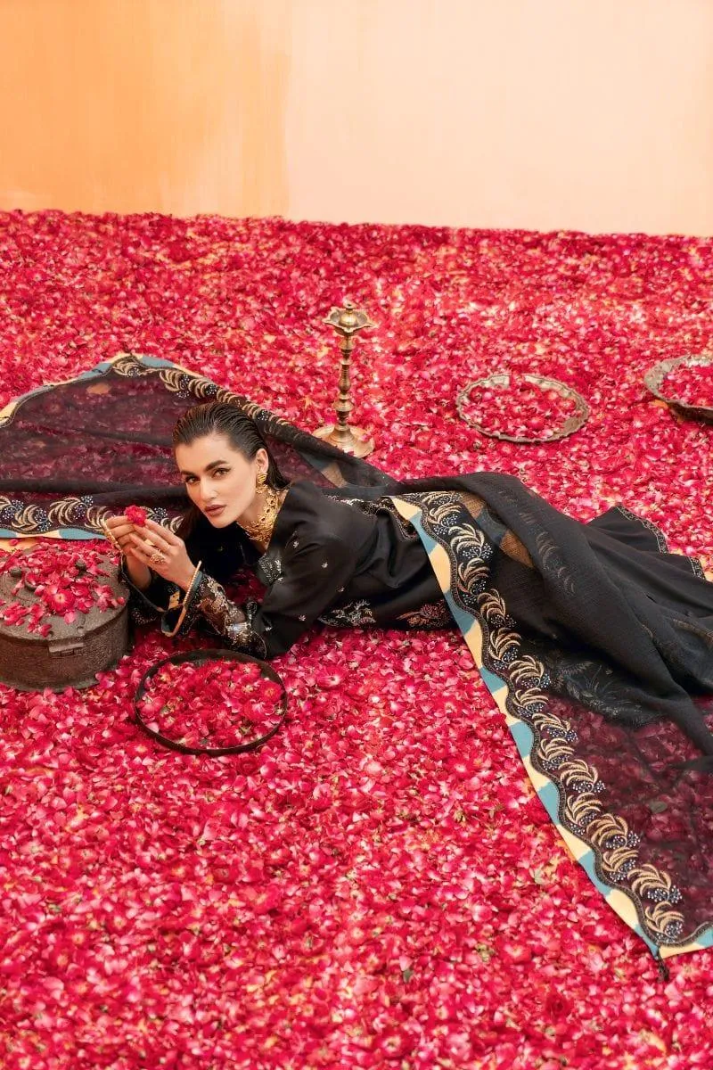 Fozia Khalid - Jade Black - Embroidered - 3 Piece