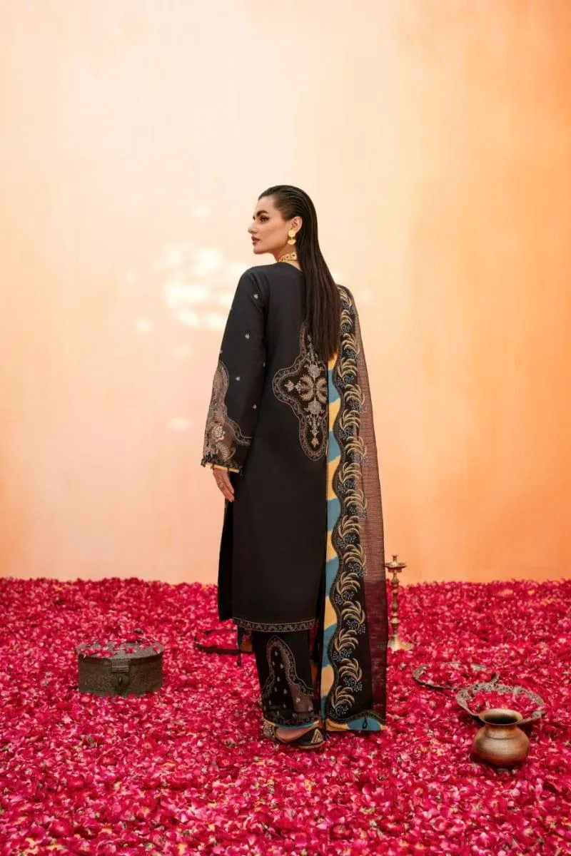 Fozia Khalid - Jade Black - Embroidered - 3 Piece