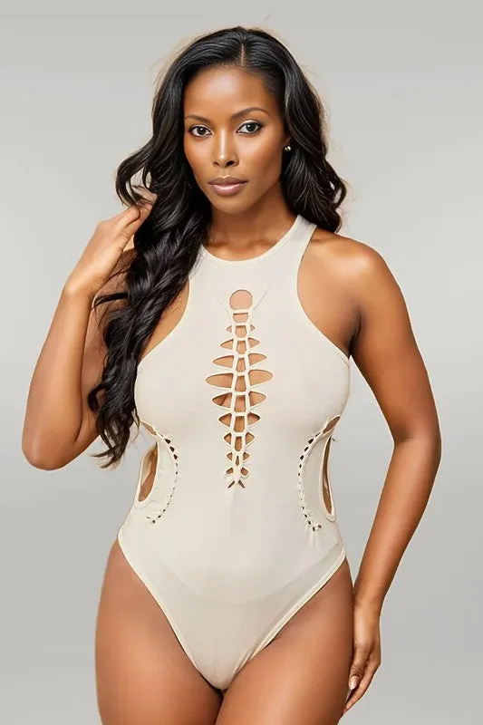 Front And Side Slash Bodysuit
