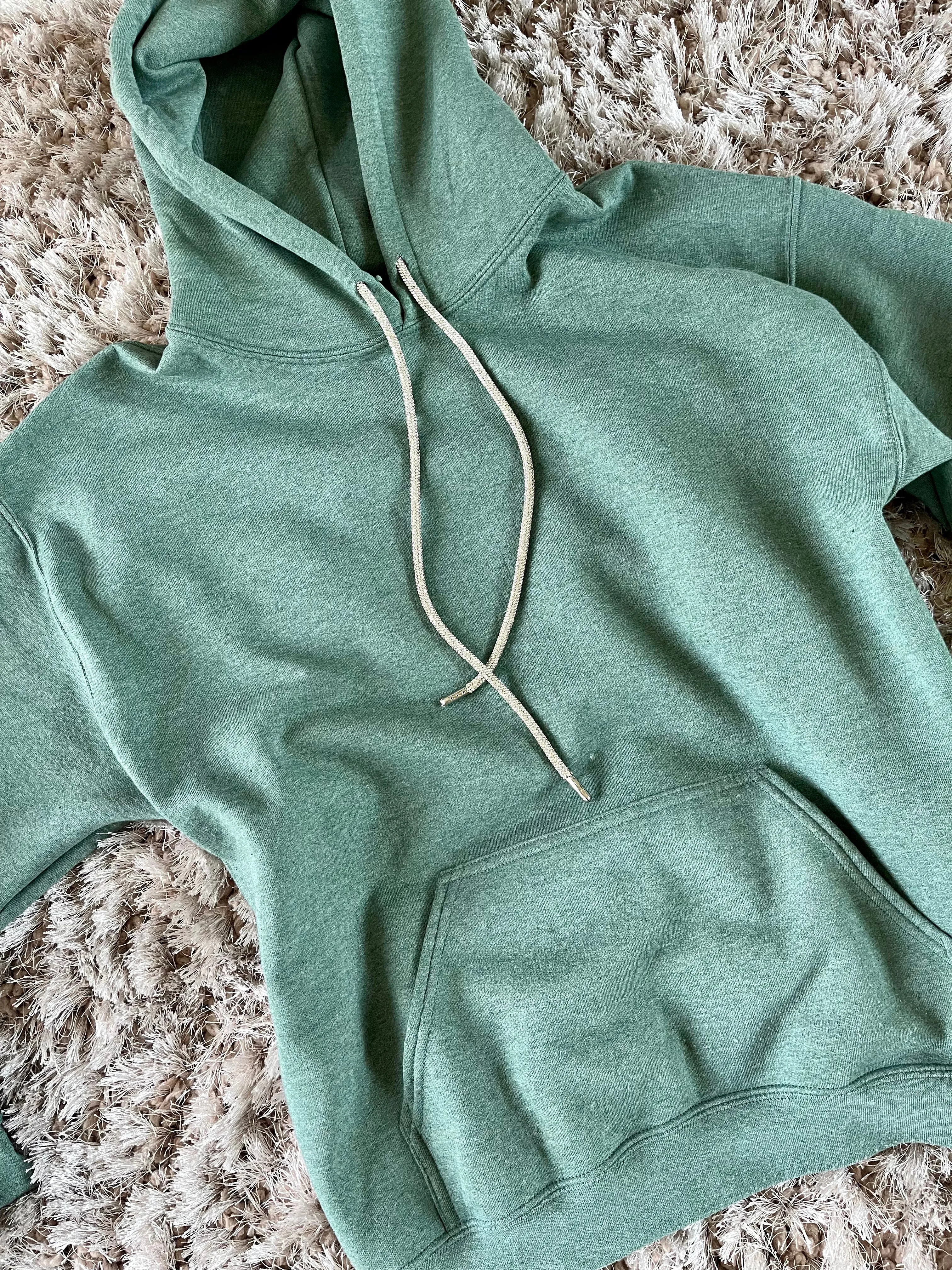 GB ORIGINAL!! Crystal Drawstring Sweatshirt in Hunter Green