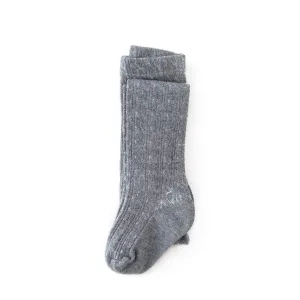 Grey Cable Knit Tights