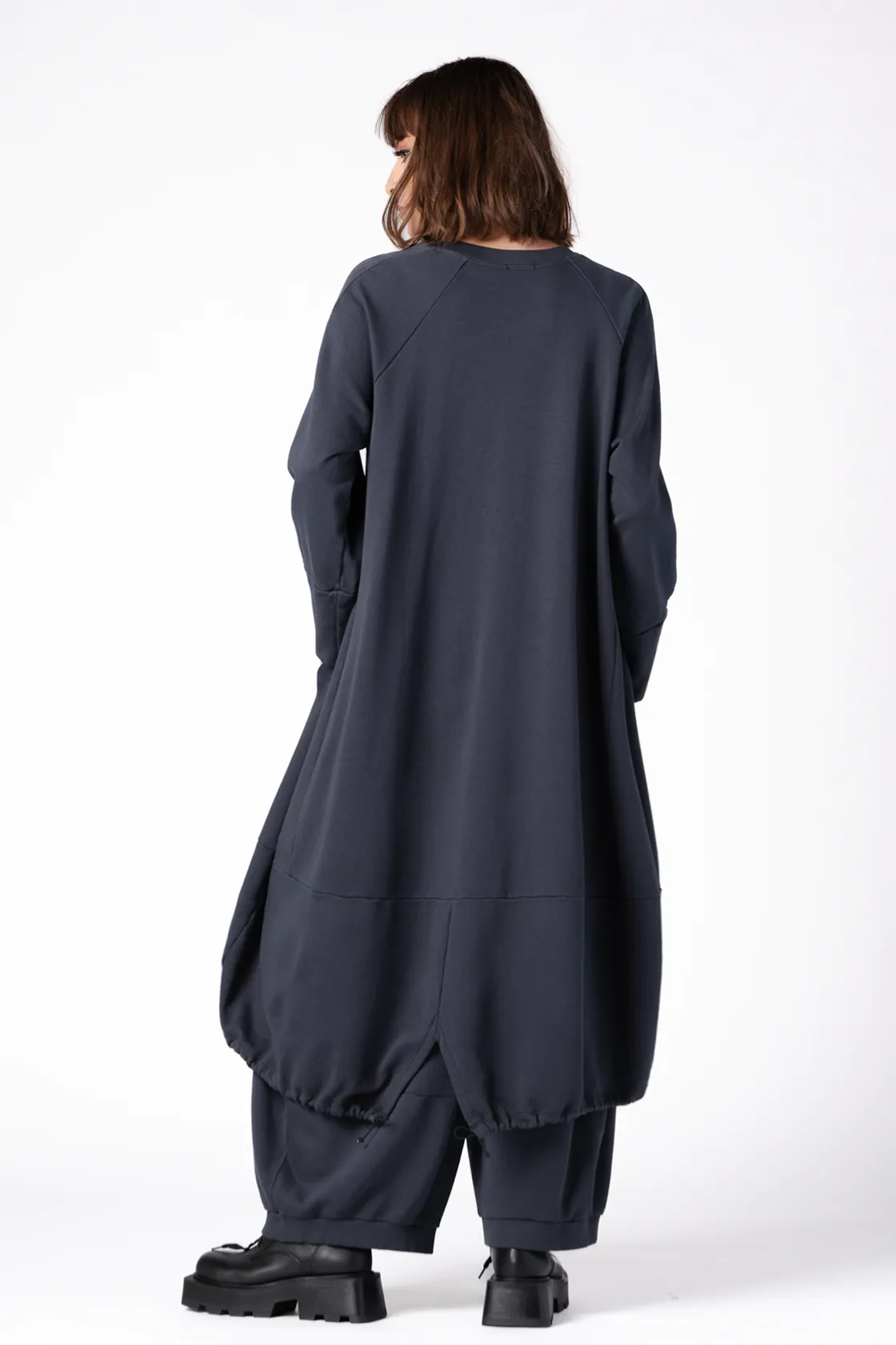 GRIZAS Guernsey Dress in Navy Jersey
