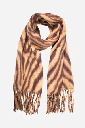 Heavyweight Scarf - Camel, Tiger Stripe