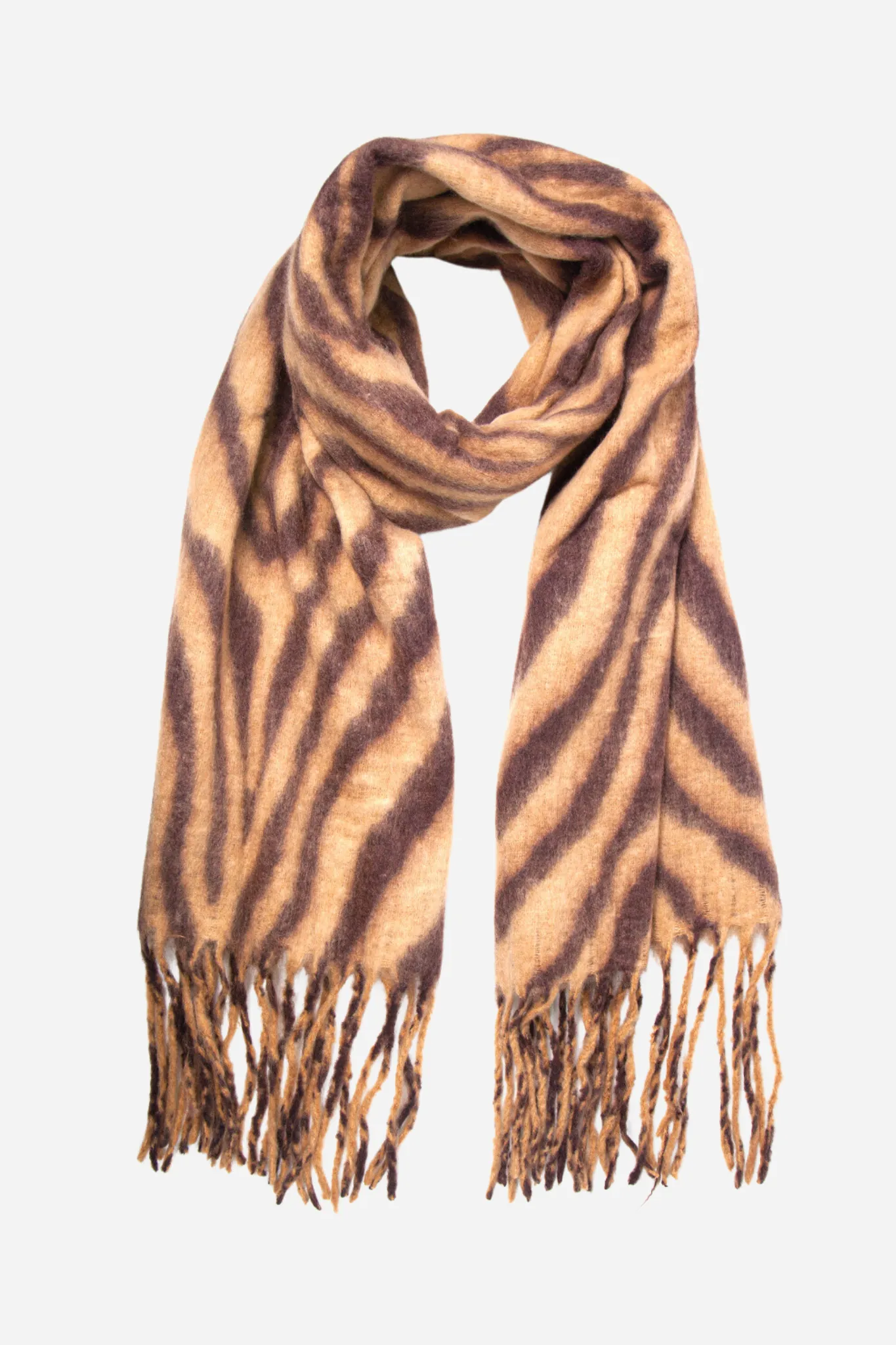 Heavyweight Scarf - Camel, Tiger Stripe