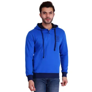 HiFlyers Full Sleeve Solid Men Sweatshirt - Light Blue