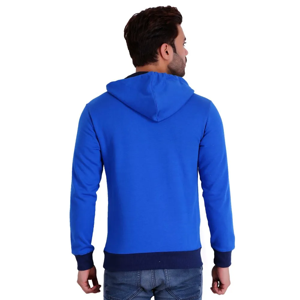 HiFlyers Full Sleeve Solid Men Sweatshirt - Light Blue