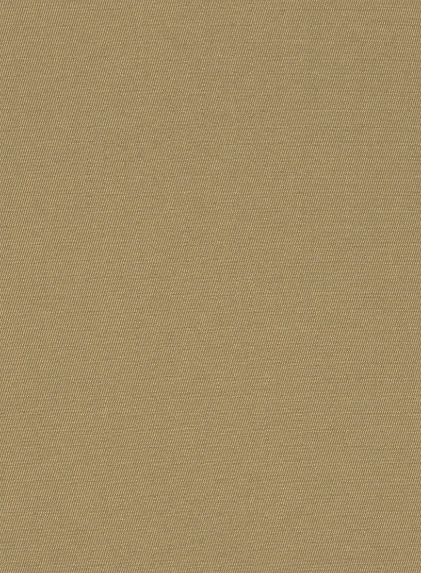 Italian Khaki Cotton Stretch Pants