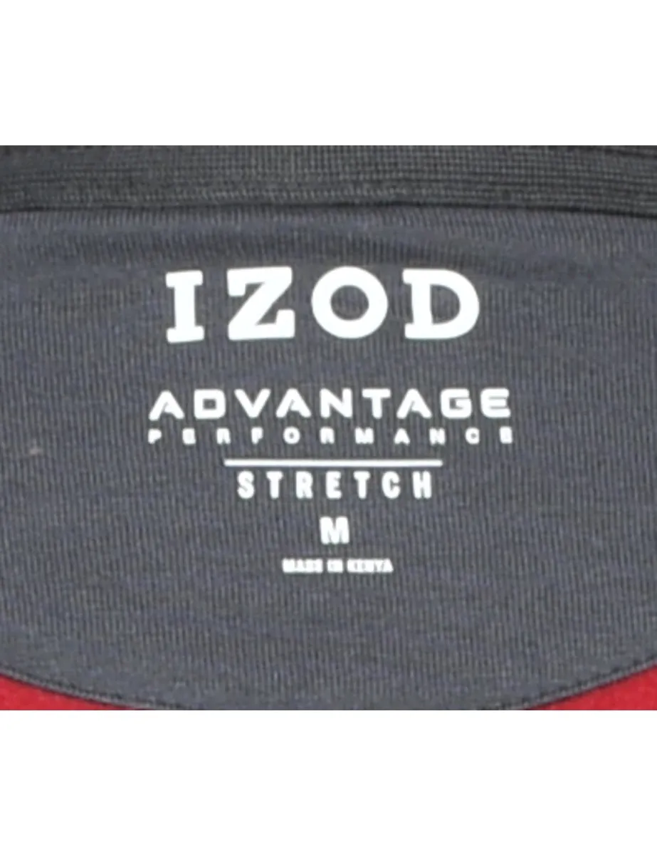 Izod Grey & Maroon Plain Sweatshirt - M