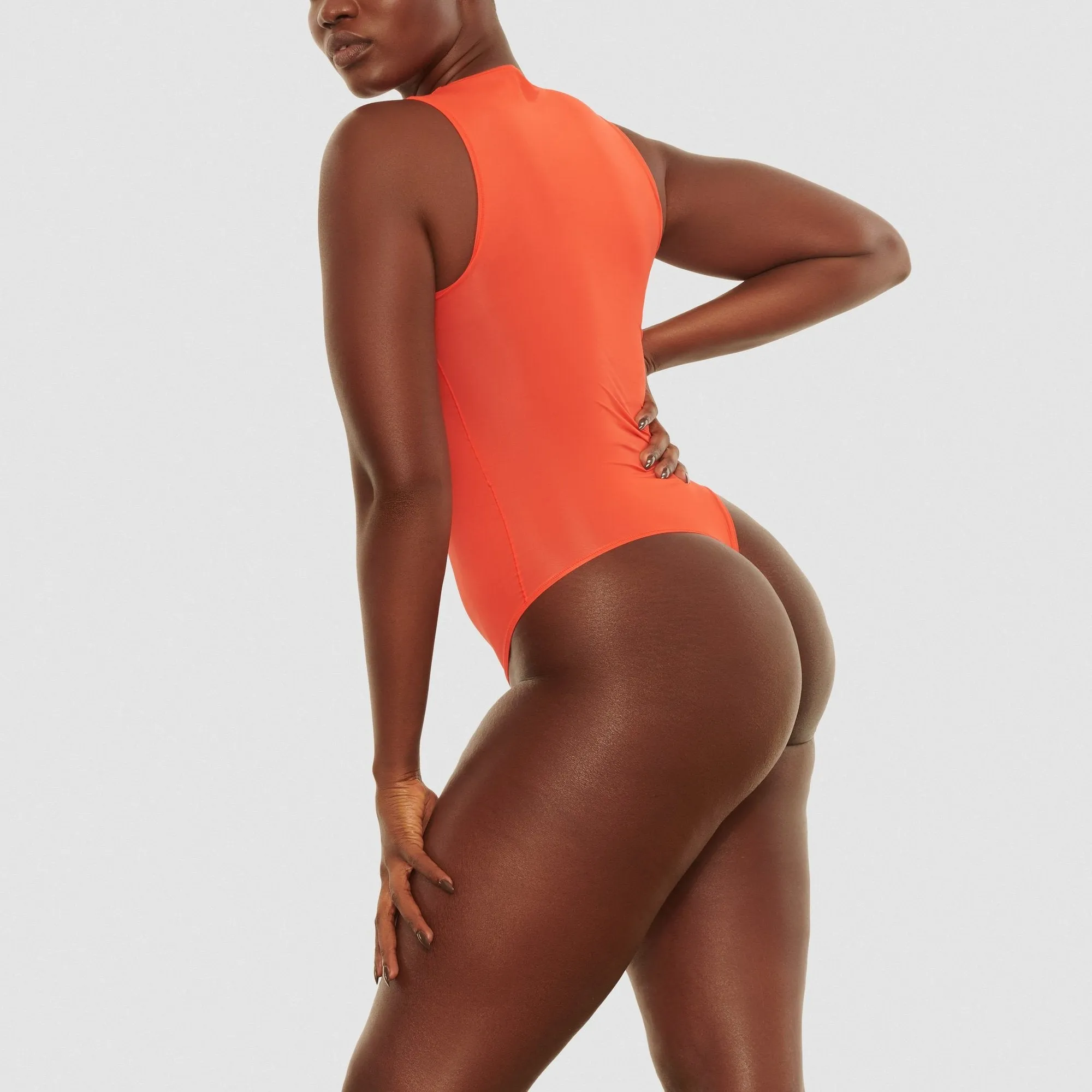 JELLY SHEER CREW NECK BODYSUIT | POPPY