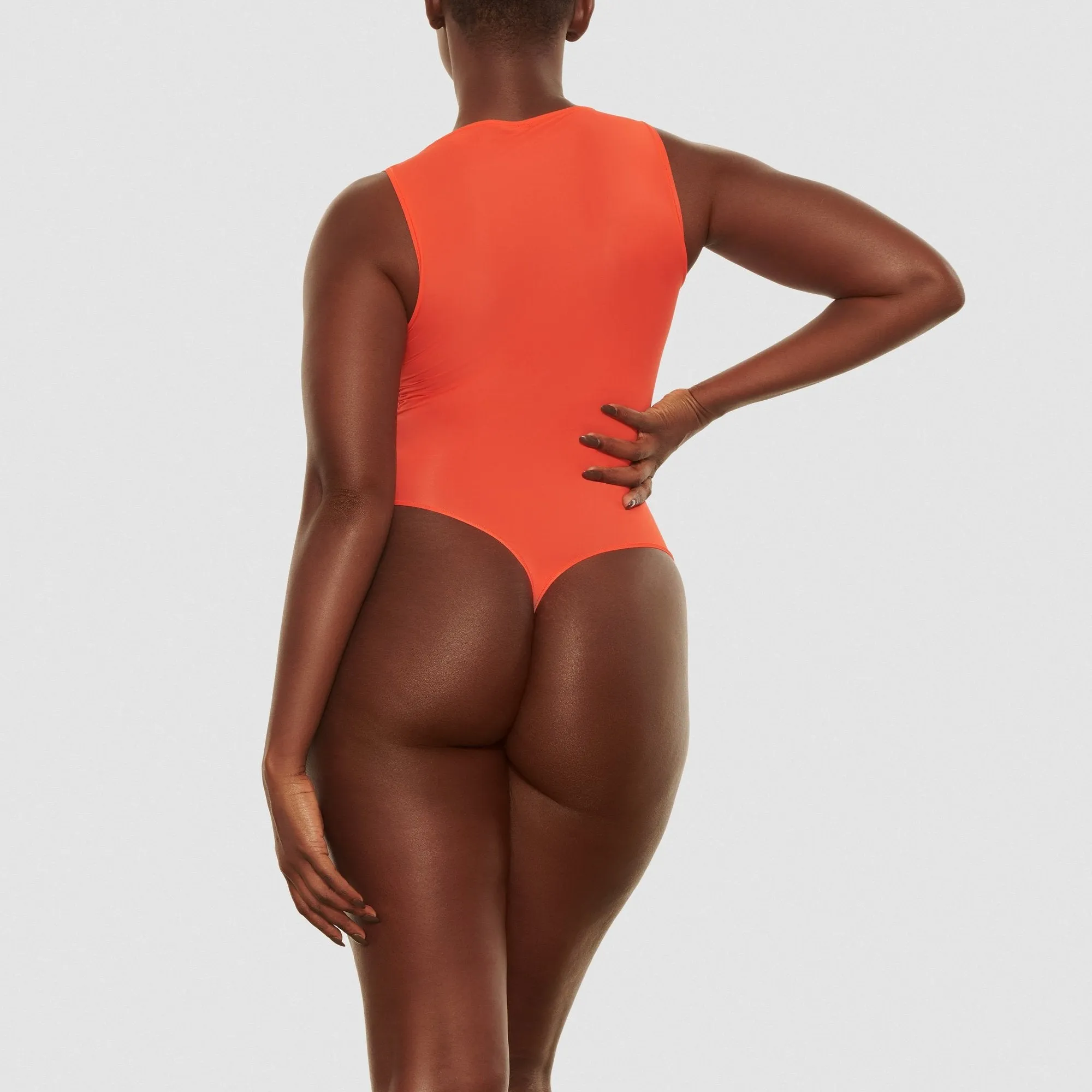 JELLY SHEER CREW NECK BODYSUIT | POPPY