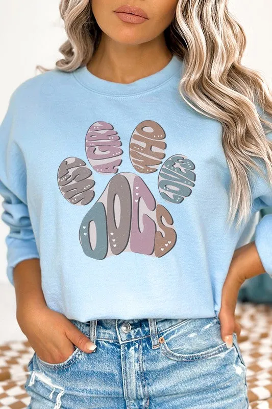Just a Girl Who Loves Dogs Flower Sweatshirt