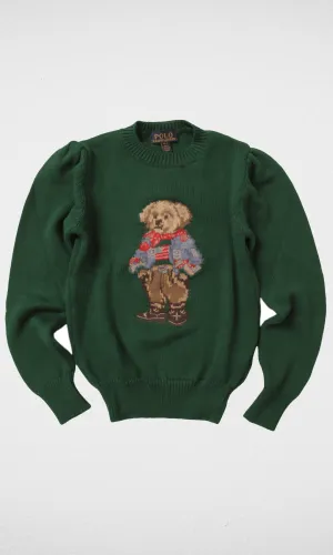 Kids RL Polo Bear Pullover - Green