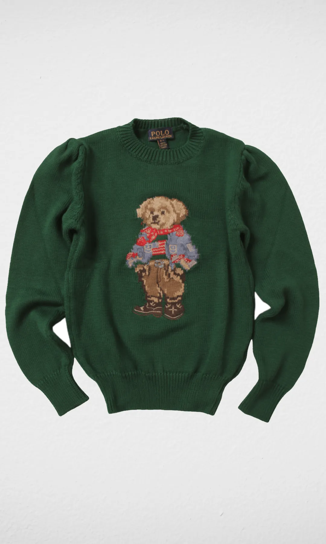 Kids RL Polo Bear Pullover - Green