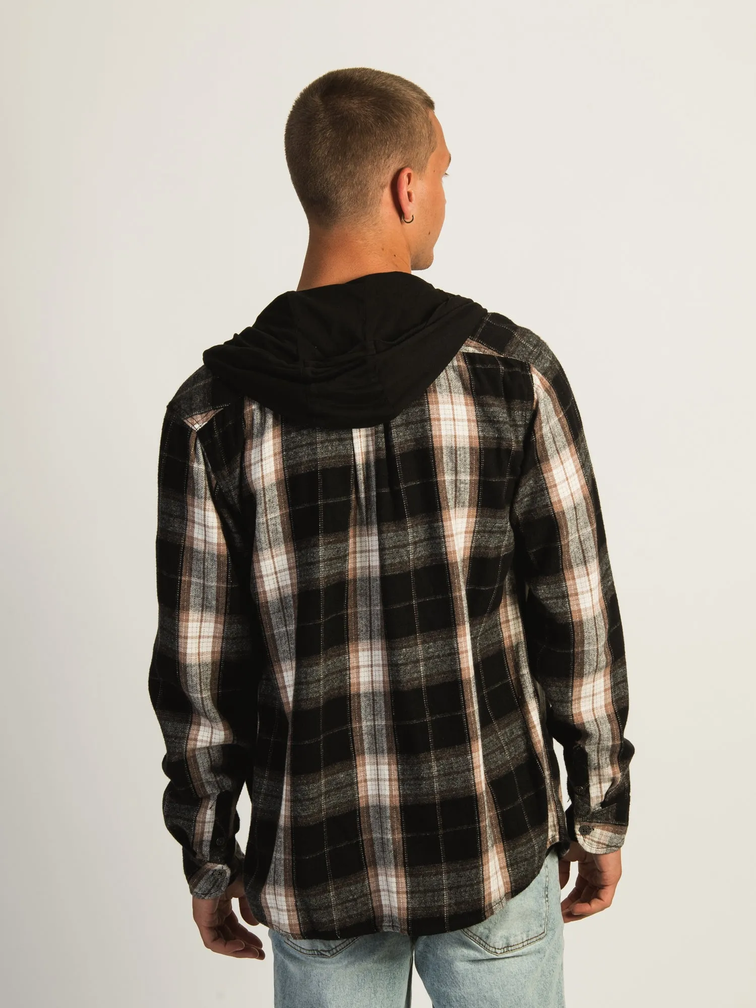 KOLBY CLASSIC 2 POCKET HOODIE- BLACK