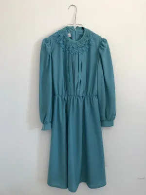 Lace and Pleat Secretary Dress