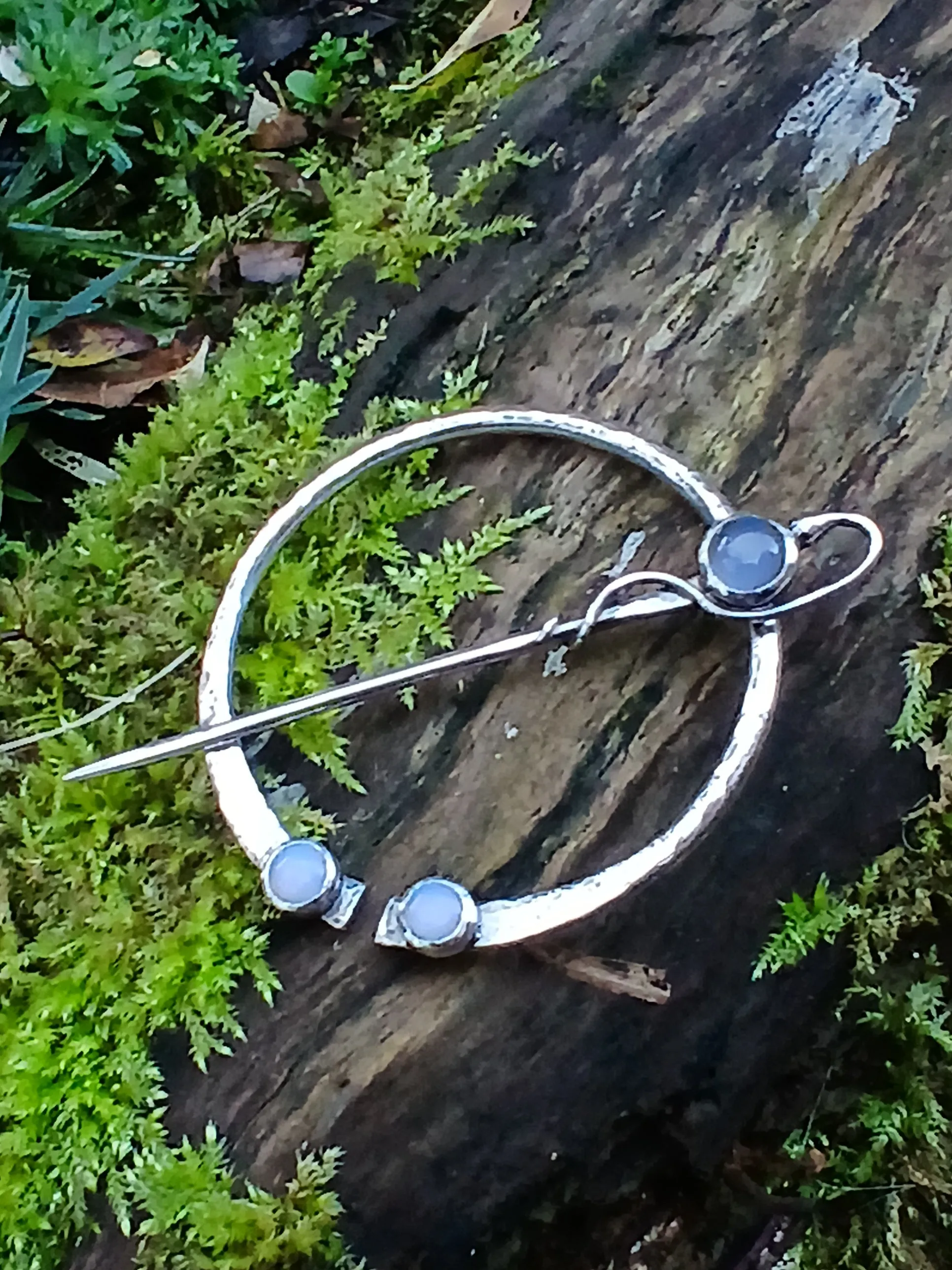 Lantern Flower Penannular Shawl Pin