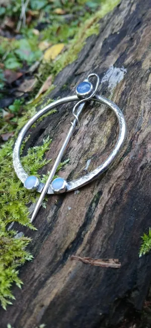 Lantern Flower Penannular Shawl Pin