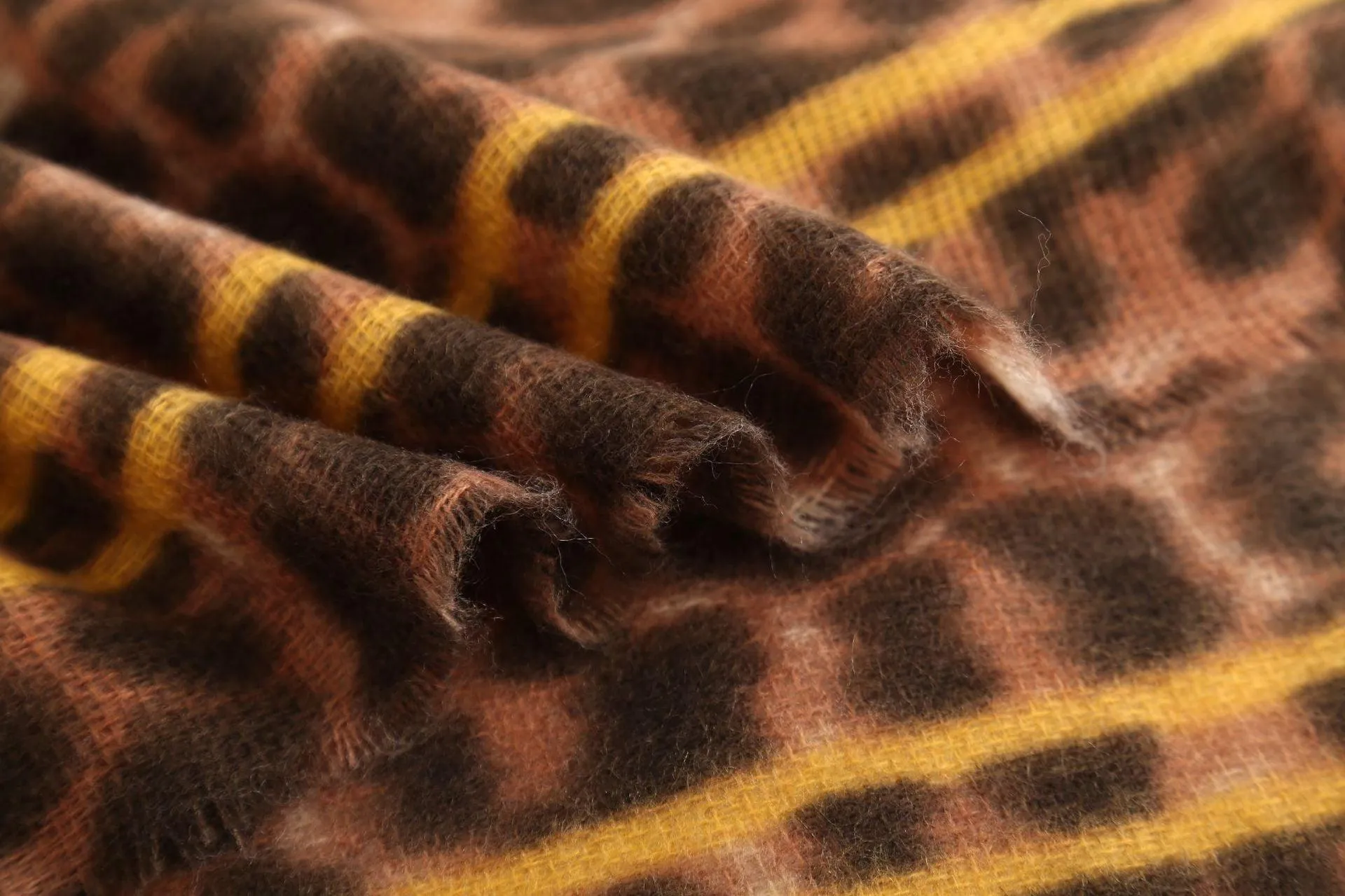 Leopard-print cashmere scarf shawl