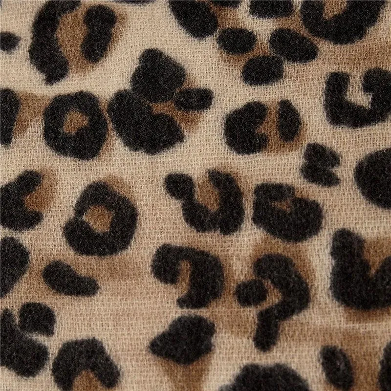 Leopard-print cashmere scarf shawl