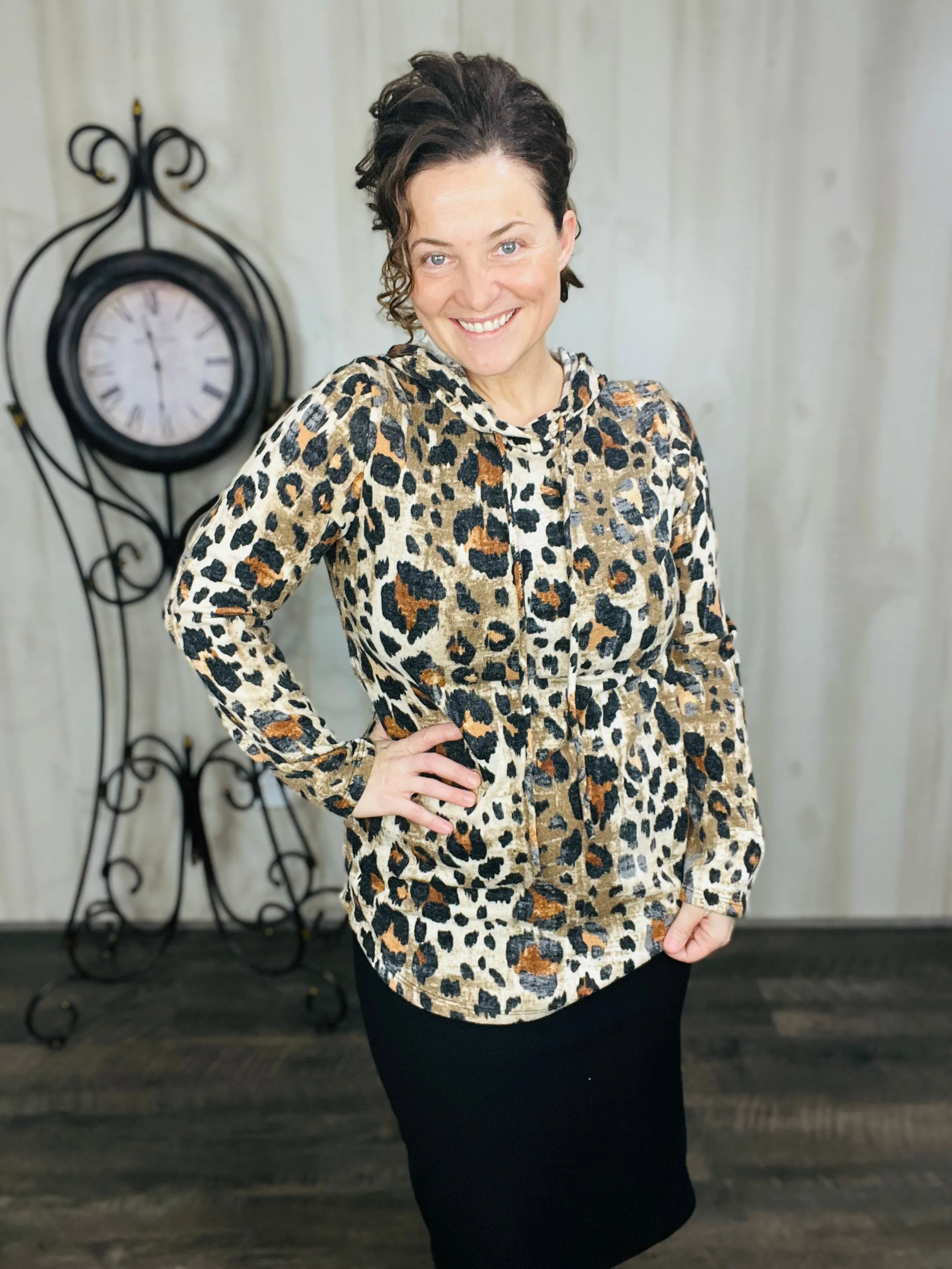 Leopard Print Hoodie