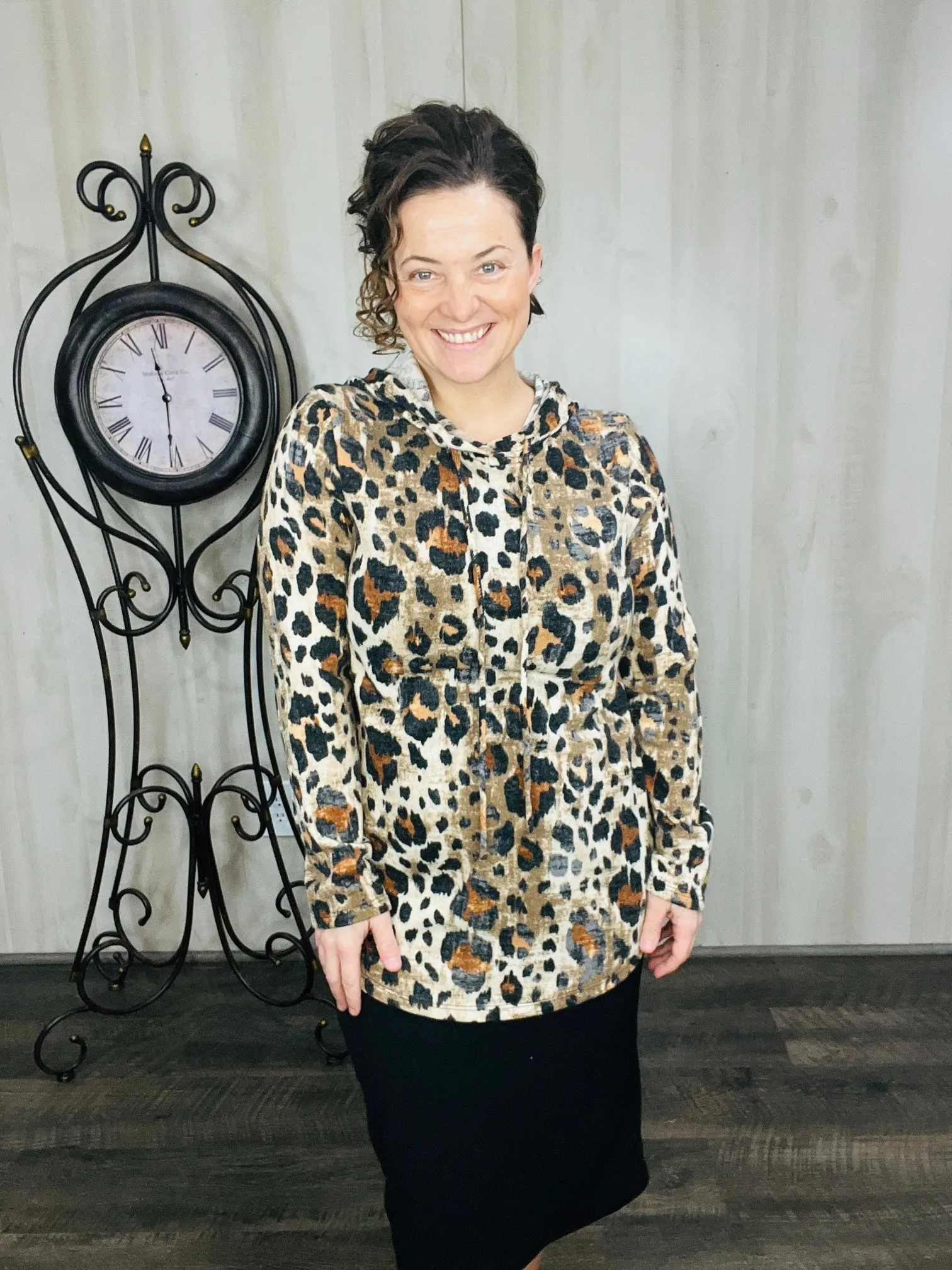 Leopard Print Hoodie