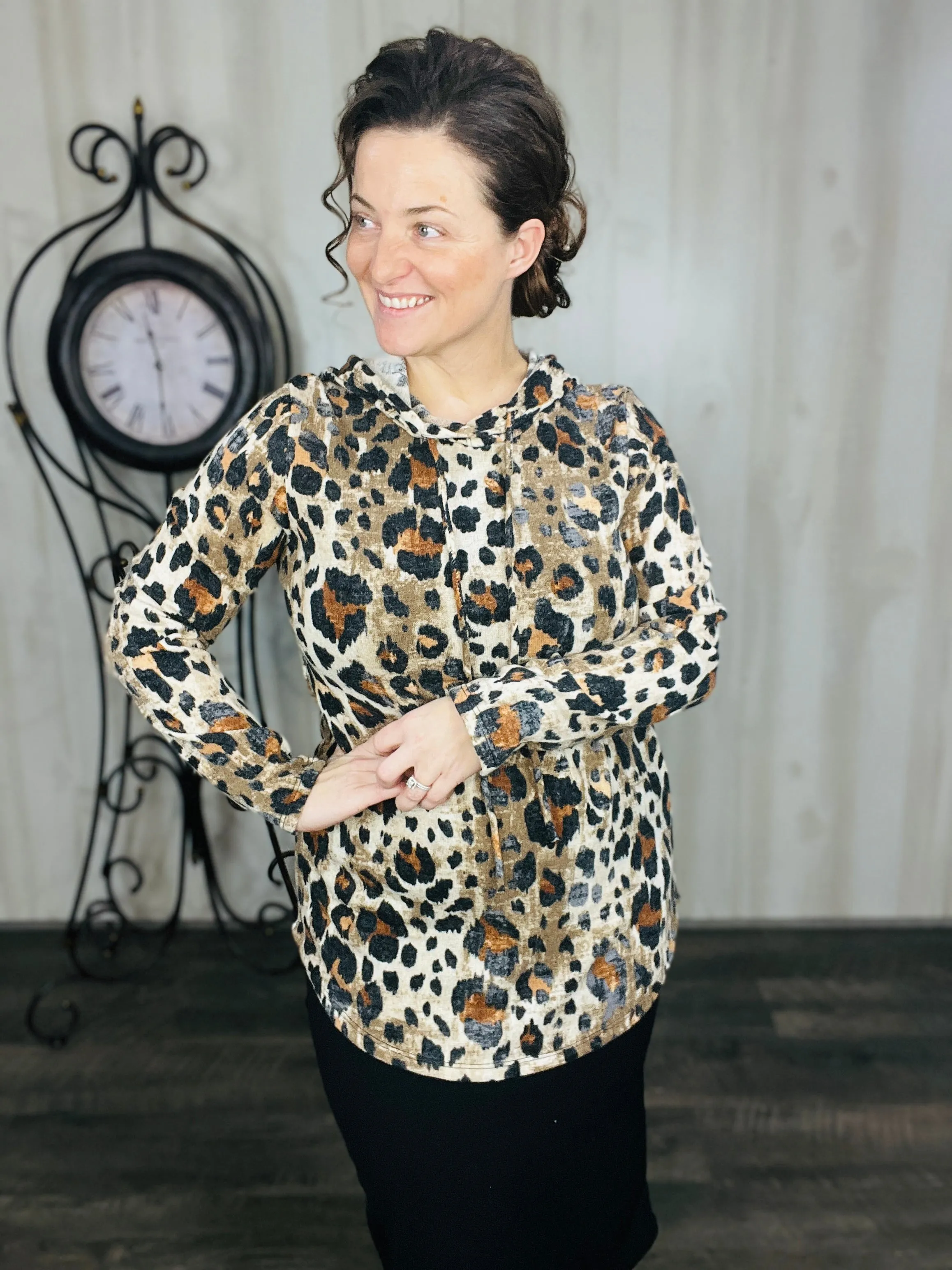 Leopard Print Hoodie