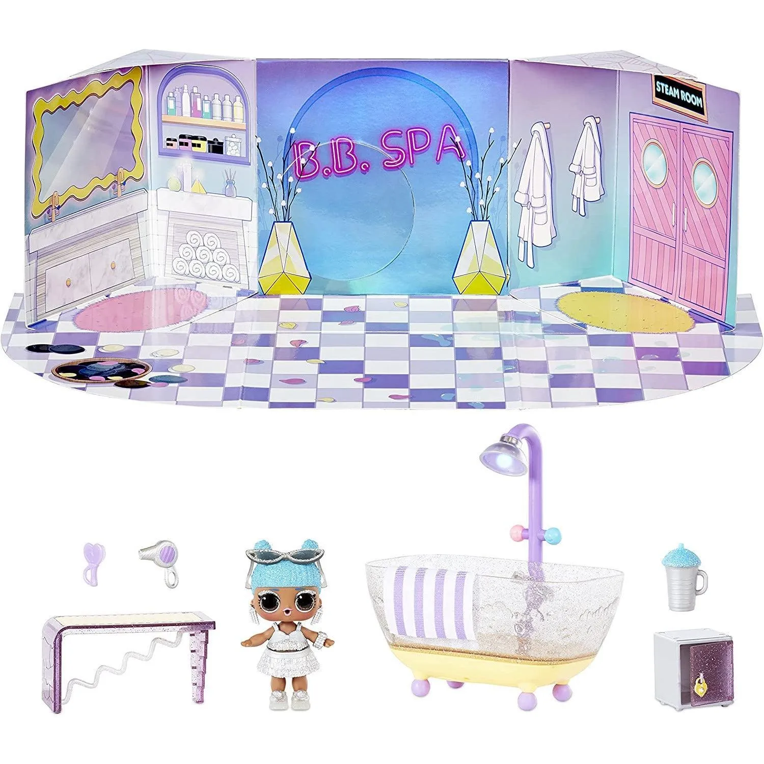 LOL Surprise Winter Chill Hangout Spaces Furniture Playset with Ice Doll, 10  Surprises with Accessories, For LOL Dollhouse Play - Collectible Toy for Kids, Gift for Girls Boys Ages 4 5 6 7  Years Old