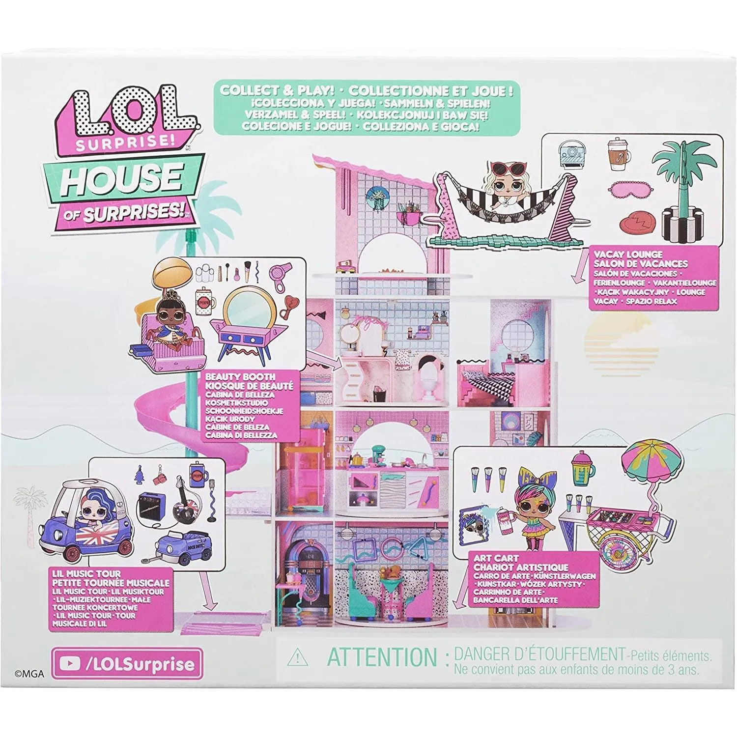 LOL Surprise Winter Chill Hangout Spaces Furniture Playset with Ice Doll, 10  Surprises with Accessories, For LOL Dollhouse Play - Collectible Toy for Kids, Gift for Girls Boys Ages 4 5 6 7  Years Old
