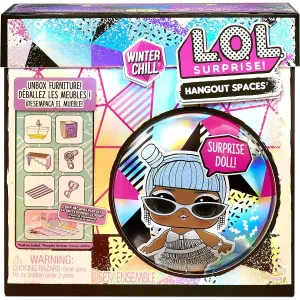 LOL Surprise Winter Chill Hangout Spaces Furniture Playset with Ice Doll, 10  Surprises with Accessories, For LOL Dollhouse Play - Collectible Toy for Kids, Gift for Girls Boys Ages 4 5 6 7  Years Old