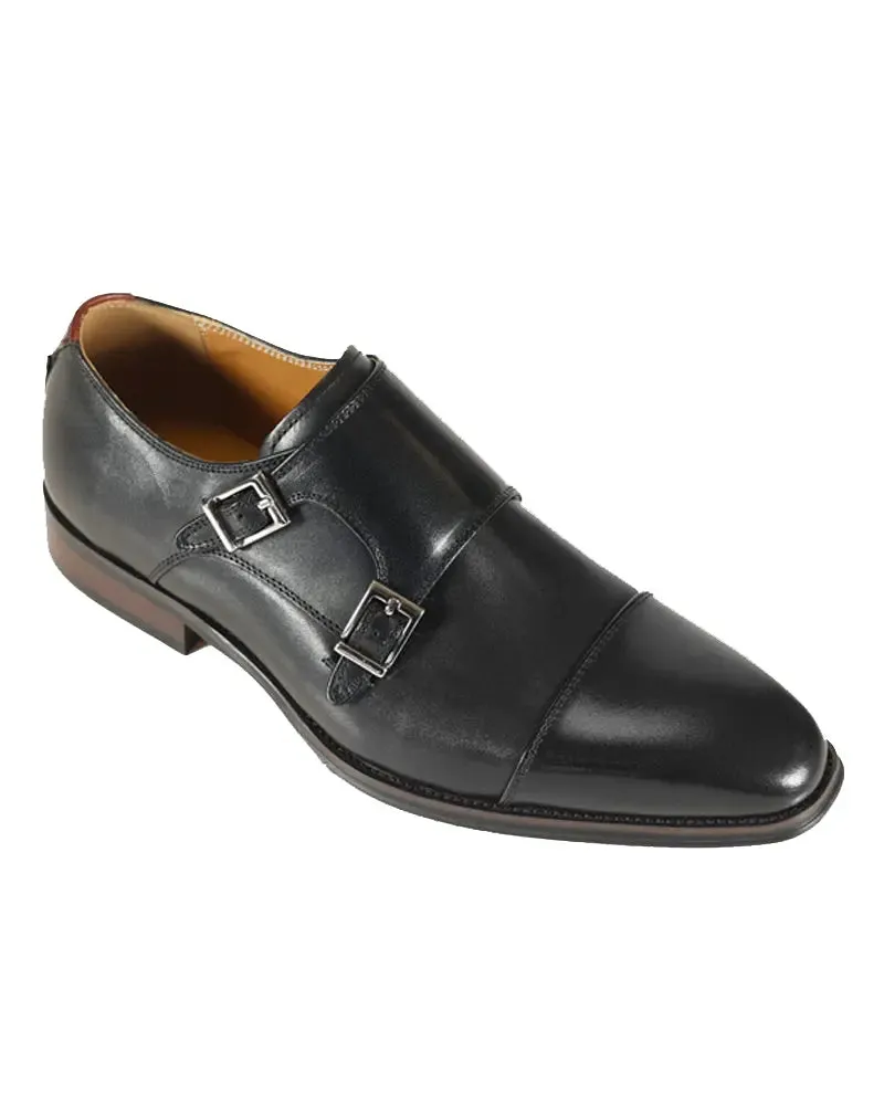 Lombardy Monk Shoes - Black