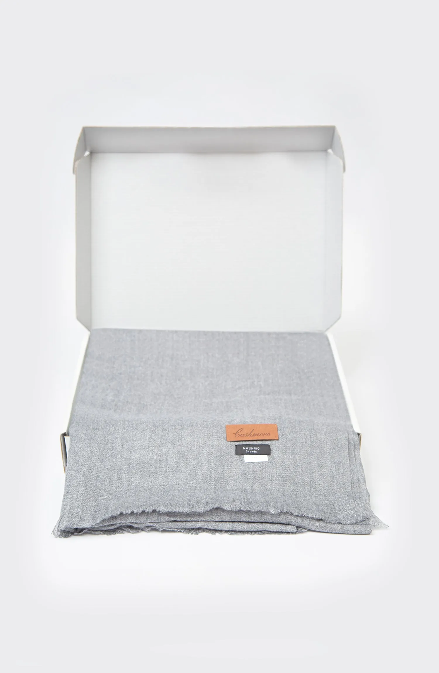 Luxury Plain Shawl - Ash Grey