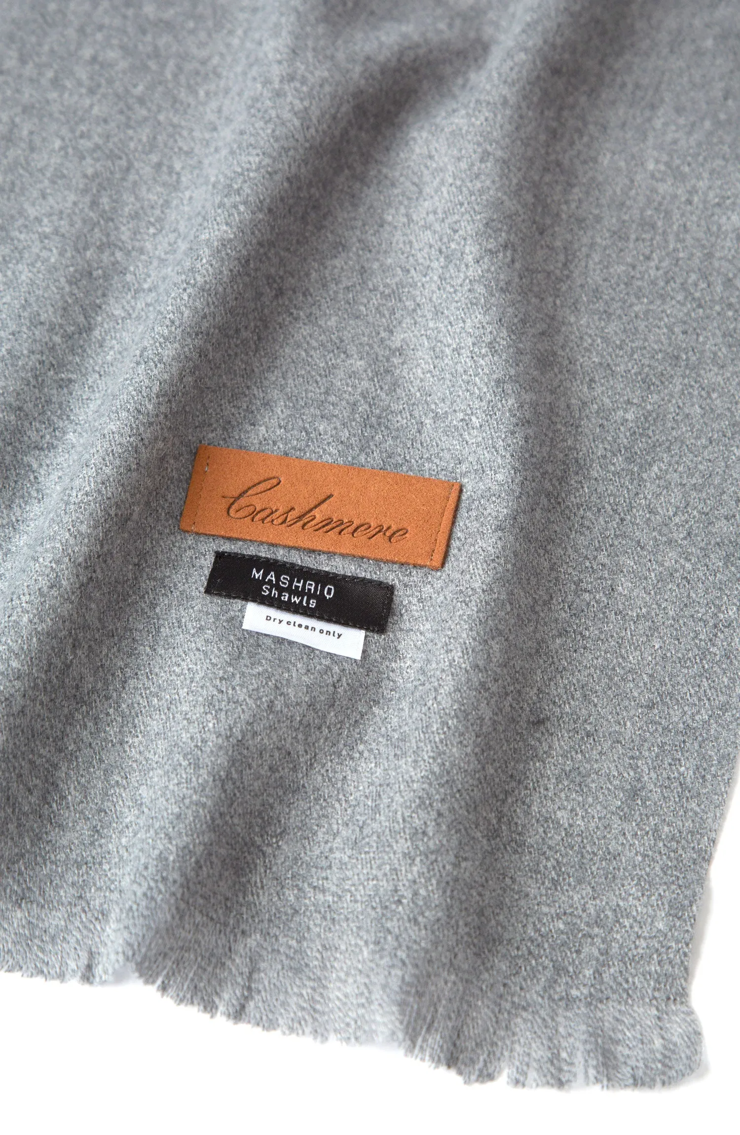 Luxury Plain Shawl - Ash Grey
