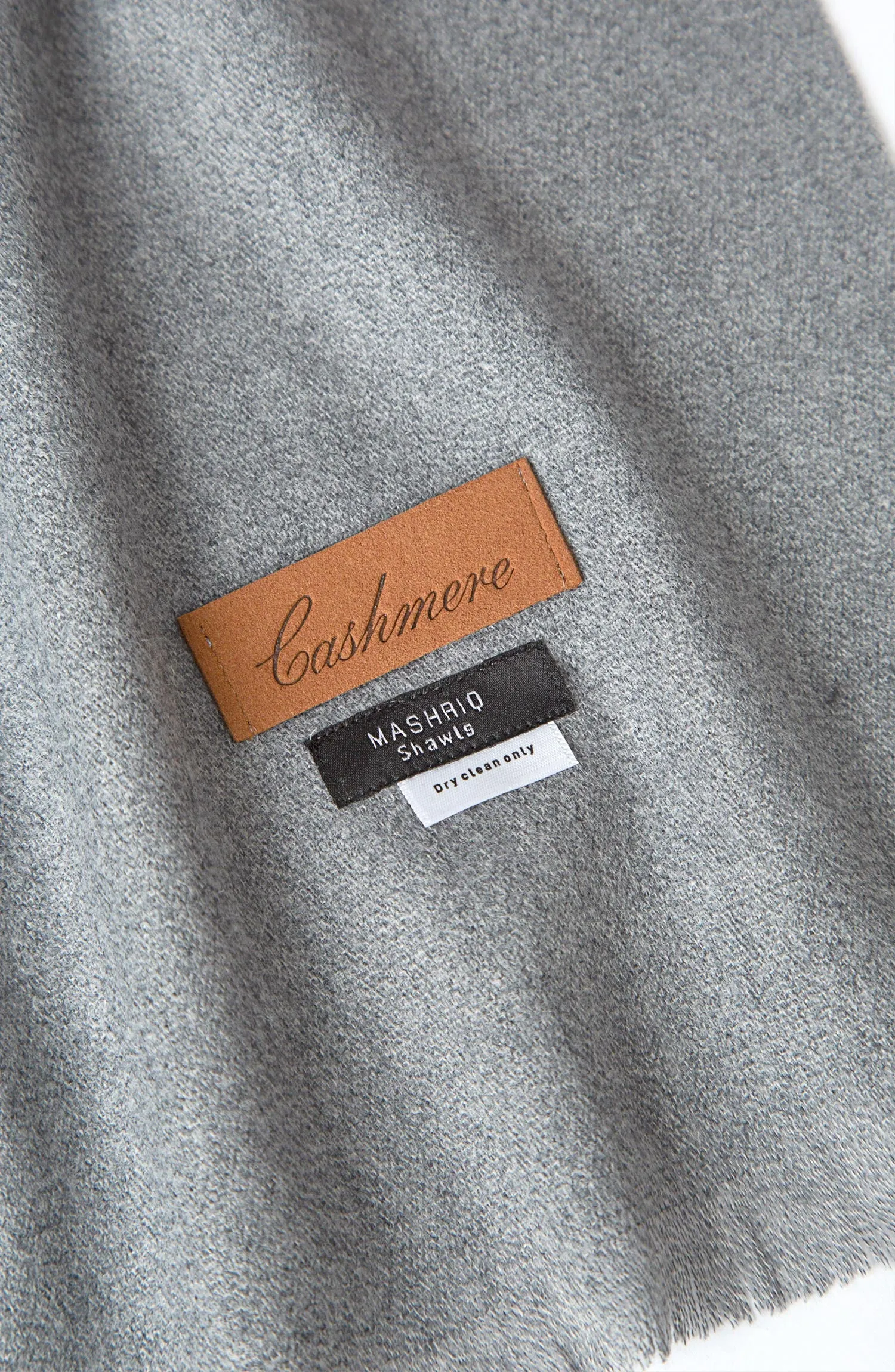 Luxury Plain Shawl - Ash Grey