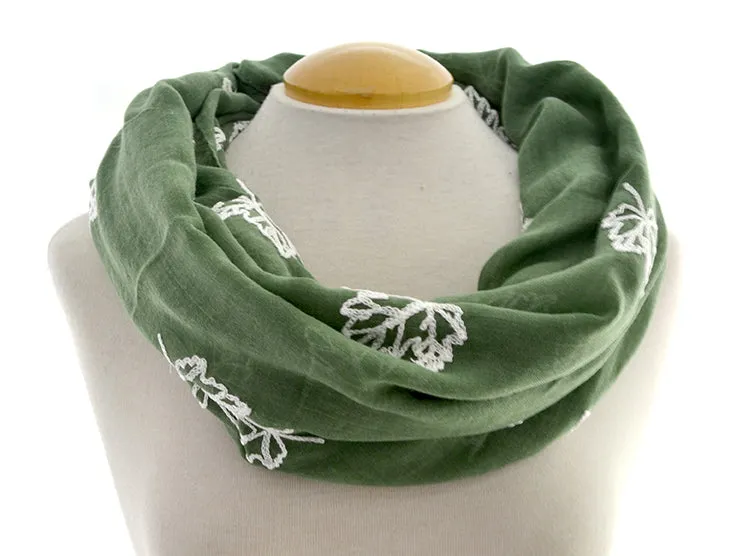 Maple Leaves Infinity Scarf