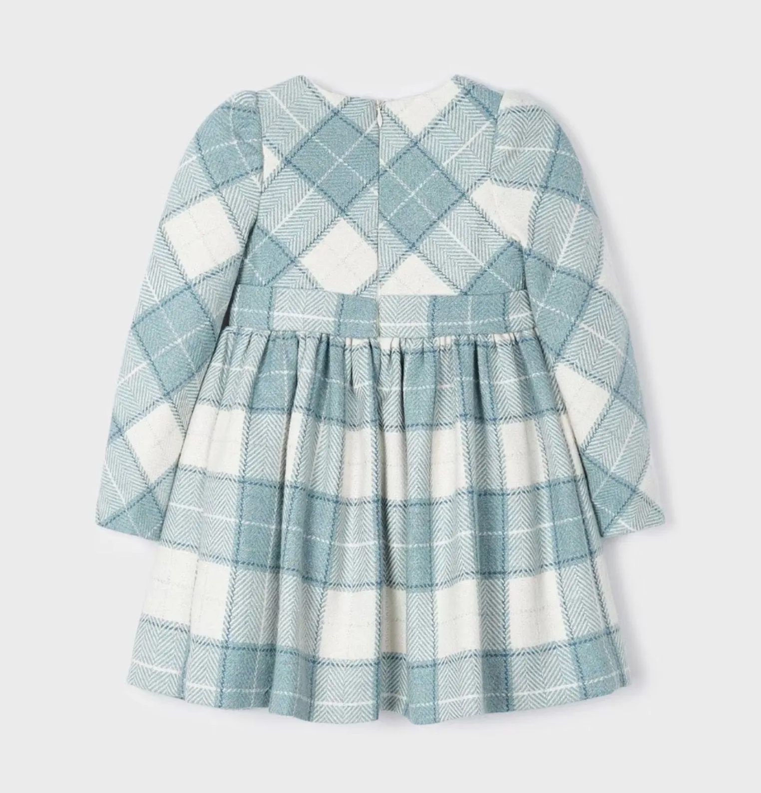 Mayoral Girls Bluebell Plaid Bow Dress