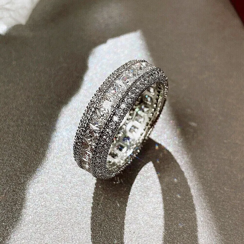 Men's And Women's Niche Hip Hop Ring Micro-inlaid