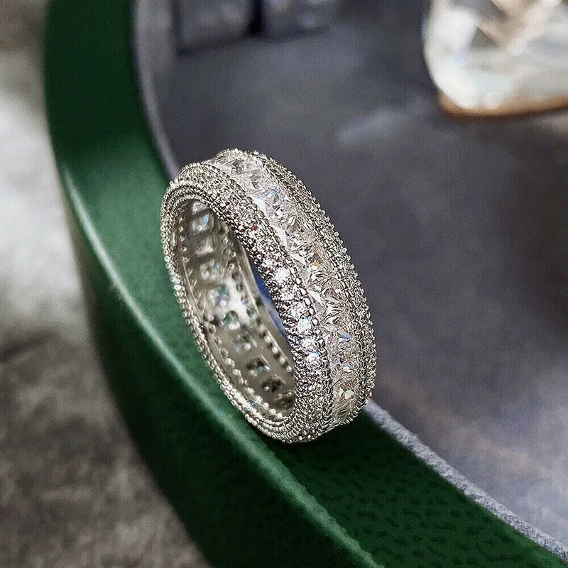 Men's And Women's Niche Hip Hop Ring Micro-inlaid