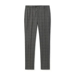 Men's Hackett, Flannel Windowpane Trousers in Grey & Blue