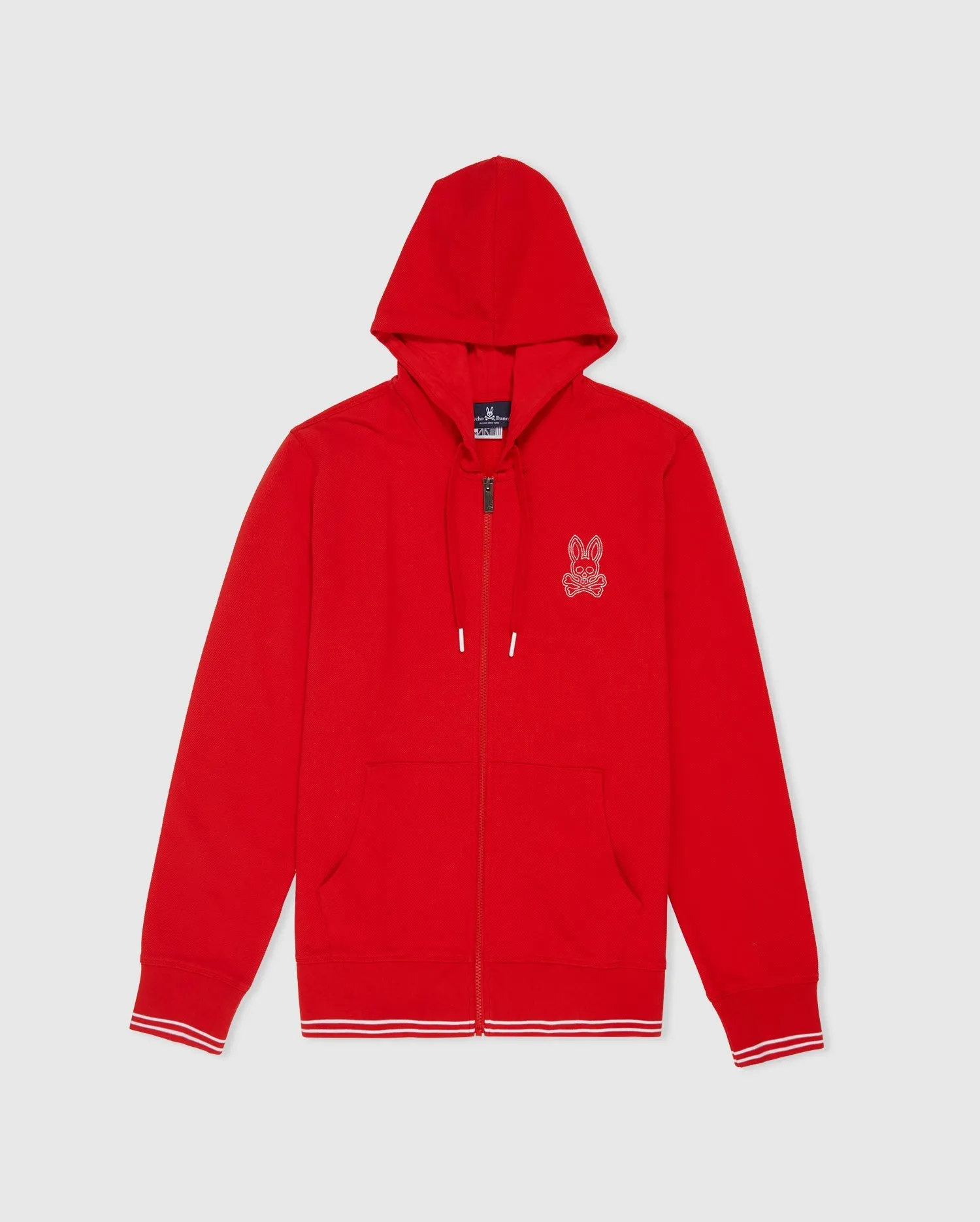MENS LARKIN FULL ZIP PIQUE HOODIE - B6H510T1FT