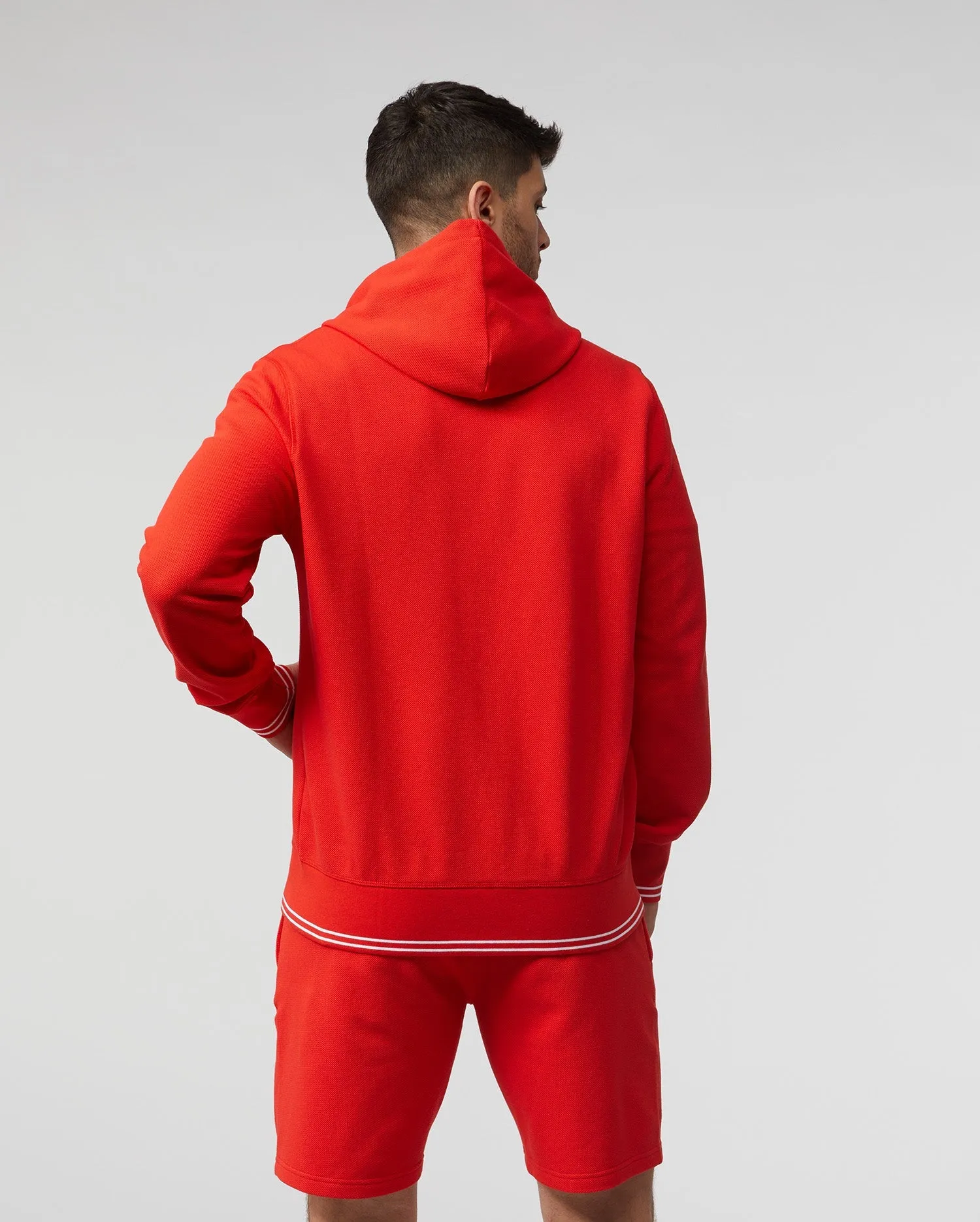 MENS LARKIN FULL ZIP PIQUE HOODIE - B6H510T1FT
