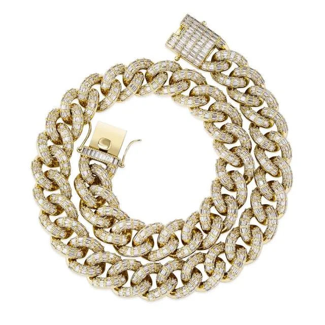 Miami Baguette Cuban Chain Necklace