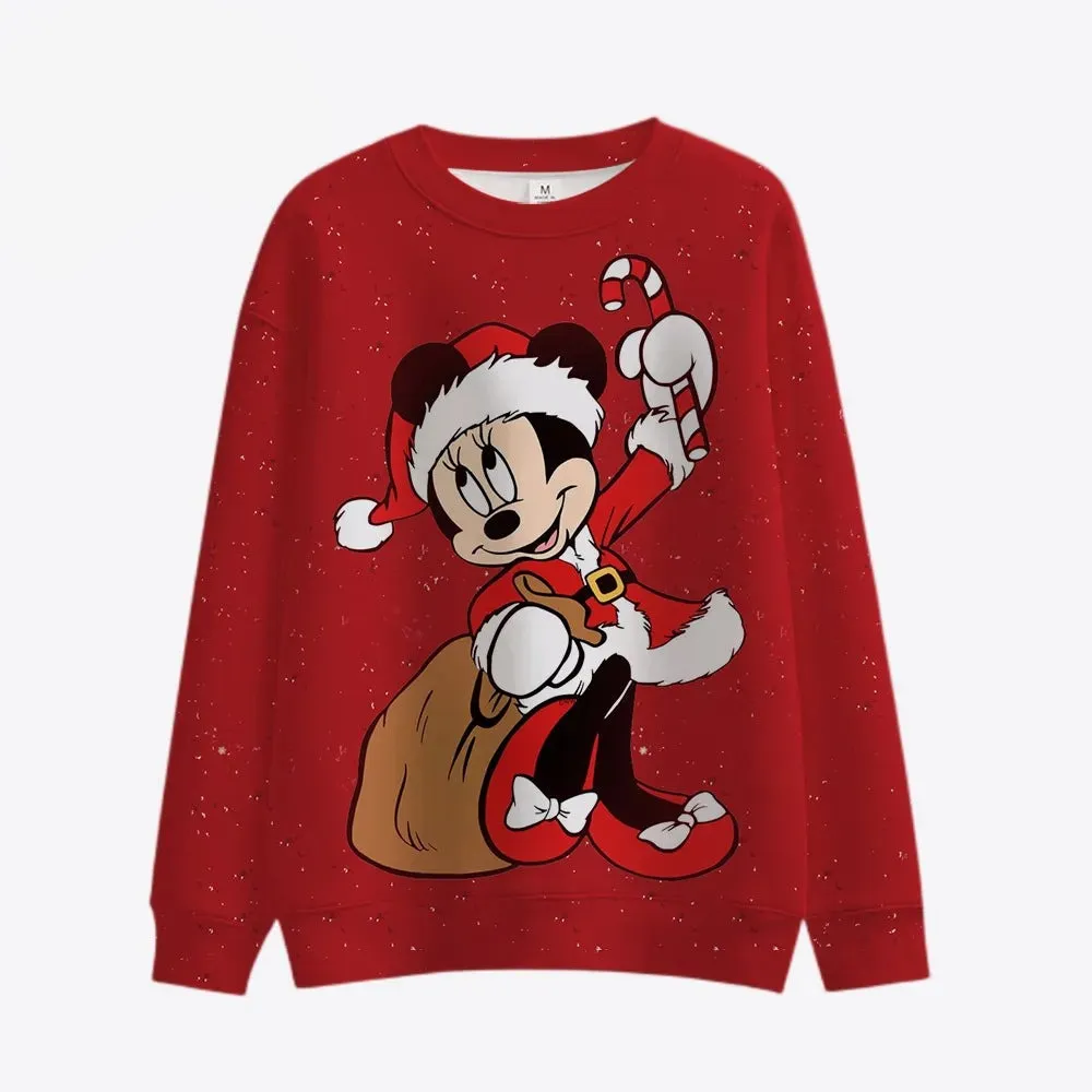 Mickey Mouse Printed Long Sleeve Pullover